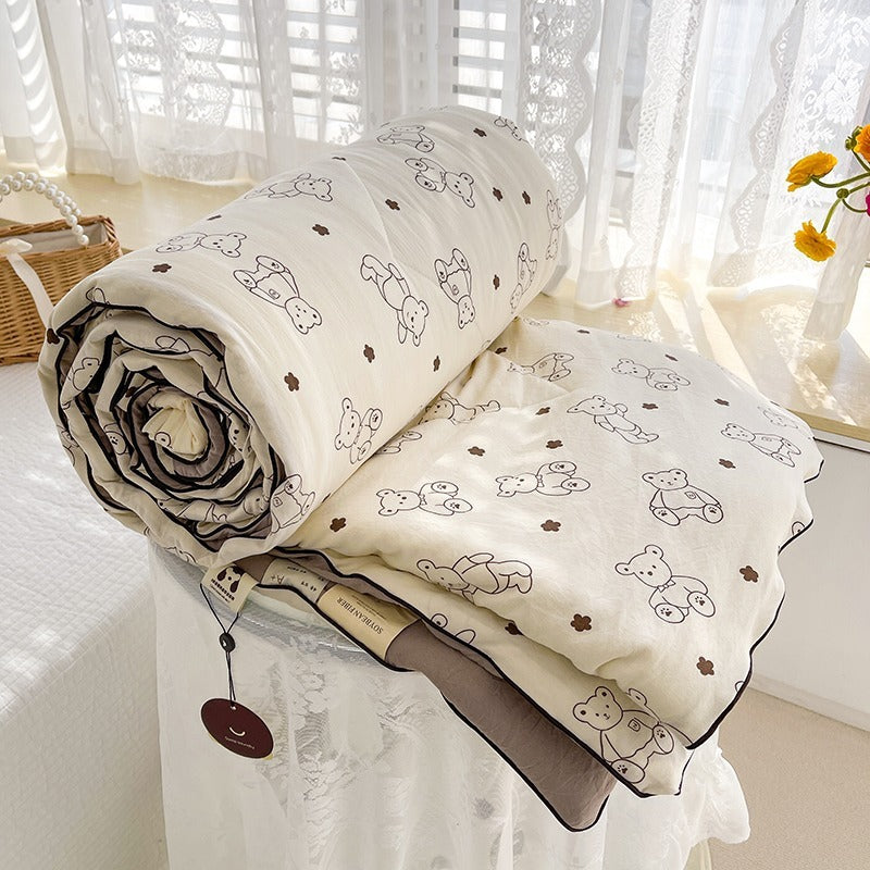 Class A Washed Cotton Double-layer Yarn Soybean Fiber Quilt Air-conditioning Quilt