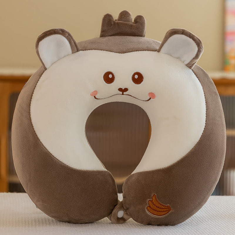 Plush Toy Cartoon Memory Cotton U-shaped Pillow
