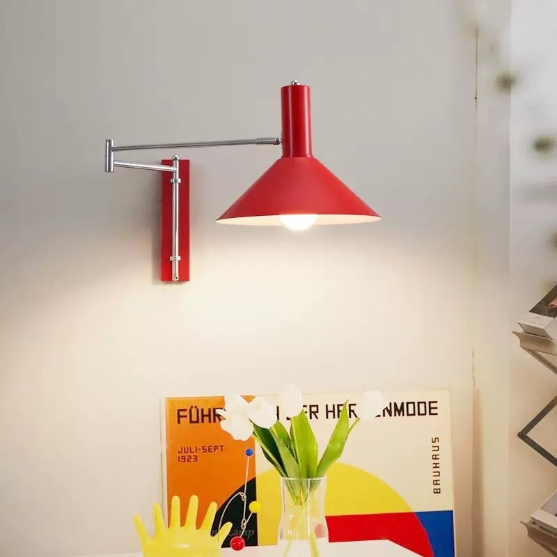 Rocker Arm Wall Lamp Extension Long Arm Foldable Lying Wall Reading Wall Lamp Wiring Free