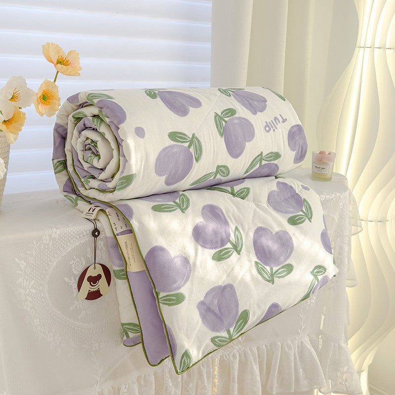 Class A Washed Cotton Double-layer Yarn Soybean Fiber Quilt Air-conditioning Quilt