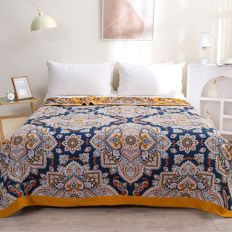 Cotton Multi-layer Gauze Towel Quilt Three-piece Set