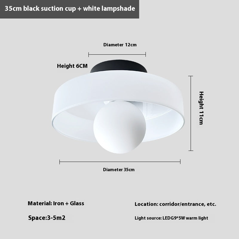 French Retro Glass Ceiling Light