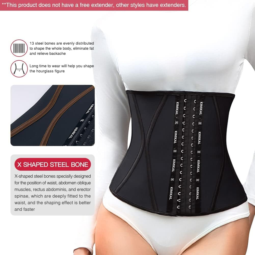 KIMIKAL Women's Corset Waist Trainer and Shapewear for Tummy Control and Waist Cinching