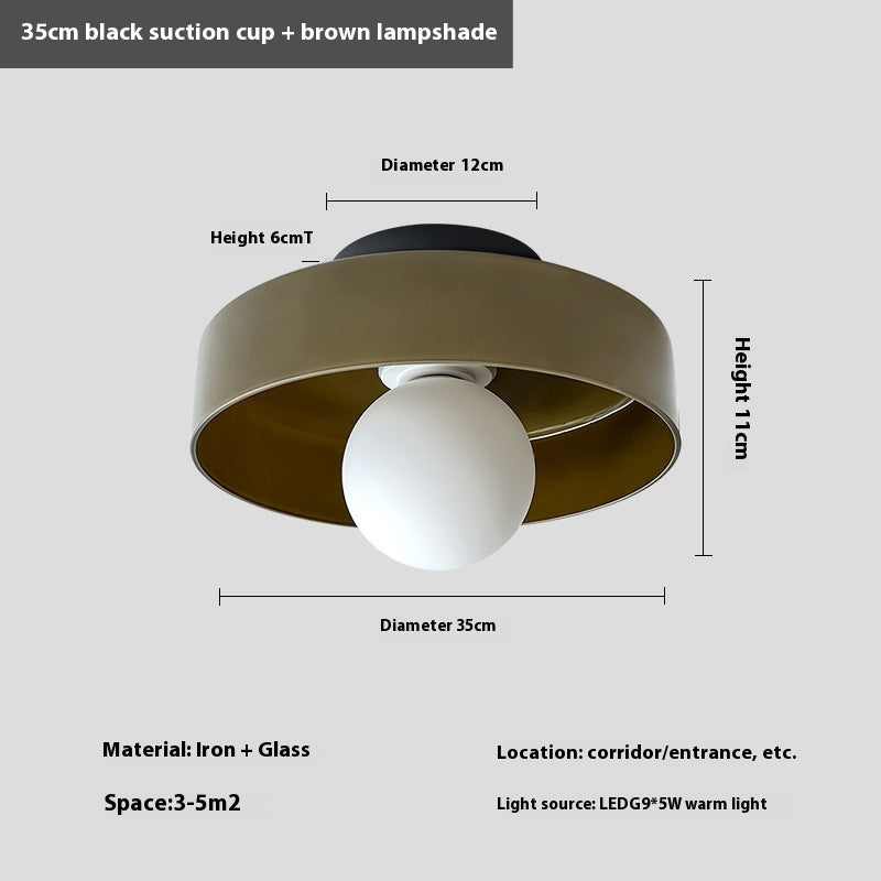French Retro Glass Ceiling Light